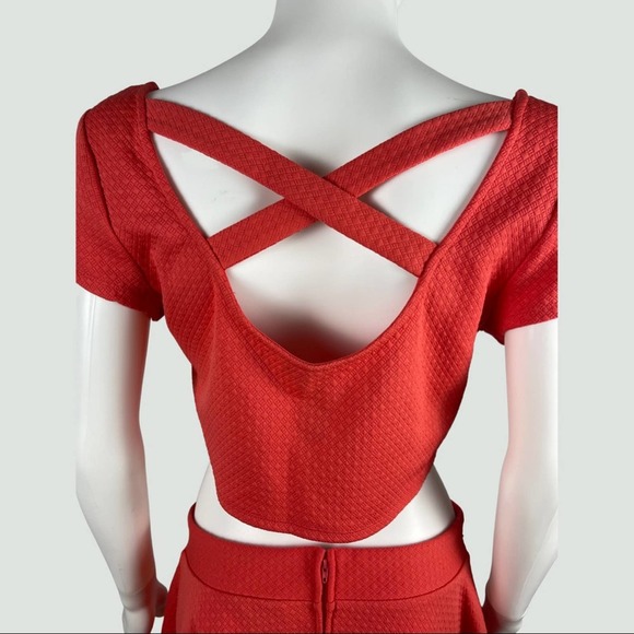 NWT Trixxi Junior Two Piece Coral Mini Dress 13 - Picture 10 of 13